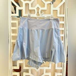 Light Blue ruffle Swim shorts, fit like a small